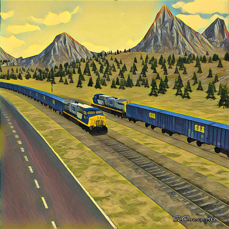 Train Sim Art Mountain Scene